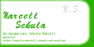 marcell sekula business card